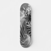 Beautiful Fantasy Gray Scale Zebra Persoonlijk Skateboard (Voorkant)