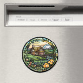 Beautiful Faux Stained Glass Ireland Souvenir Magneet (Insitu (Vaatwasser))