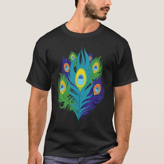 Beautiful Feathers Bird Animal Lover Peacock T-shirt (Voorkant)