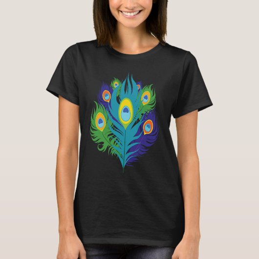 Beautiful Feathers Bird Animal Lover Peacock T-shirt (Voorkant)