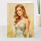 Beautiful Female  portrait Kaart (Voorkant)