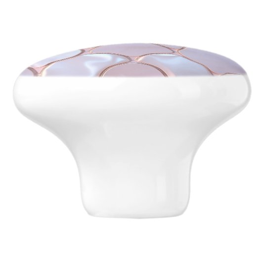 Beautiful feminine mother of pearl inspired keramische knop (Zijkant)