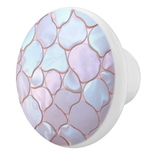 Beautiful feminine mother of pearl inspired keramische knop (Rechts)