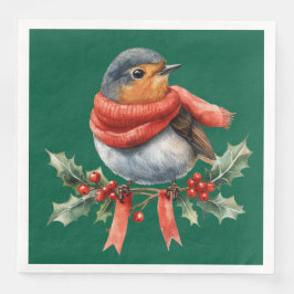 Beautiful Festive Bird Servet