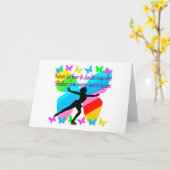 BEAUTIFUL FIGURE SKATER INSPIREREND QUOTE ONTWERP KAART (Gele Bloem)