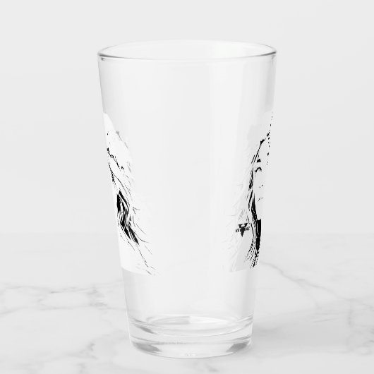 Beautiful Floral Anime Girl – Soft Pastel Aesthe Glas (Rechts)