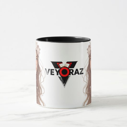 Beautiful Floral Anime Girl – Soft Pastel Aesthe Mok (Midden)