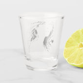 Beautiful Floral Anime Girl – Soft Pastel Aesthe Shot Glas (Achterkant)