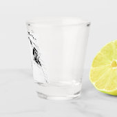 Beautiful Floral Anime Girl – Soft Pastel Aesthe Shot Glas (Rechts)