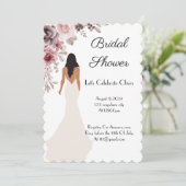 beautiful floral bridal shower invitation save the date (Staand voorkant)