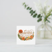 Beautiful Floral Gold Enclosure Card | Elegant  Informatiekaartje (Staand voorkant)