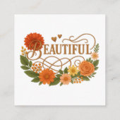 Beautiful Floral Gold Enclosure Card | Elegant  Informatiekaartje (Achterkant)