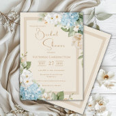 Beautiful Floral Hydrangea Bridal Shower Kaart