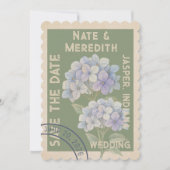 Beautiful Floral Hydrangea Custom Save The Date (Voorkant)