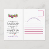 Beautiful Floral New Address Moving Announcement Aankondigingskaart (Achterkant)