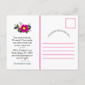 Beautiful Floral New Address Moving Announcement Aankondigingskaart (Achterkant)