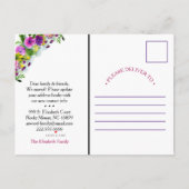 Beautiful Floral New Address Moving Announcement Aankondigingskaart (Achterkant)