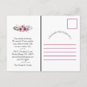 Beautiful Floral New Address Moving Announcement Aankondigingskaart (Achterkant)