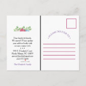 Beautiful Floral New Address Moving Announcement Aankondigingskaart (Achterkant)