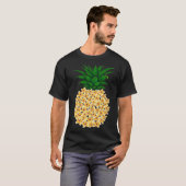 Beautiful floral pineapple men and women Hawaiian  T-shirt (Voorkant volledig)