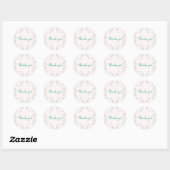 Beautiful Floral  Ronde Sticker (Vel)