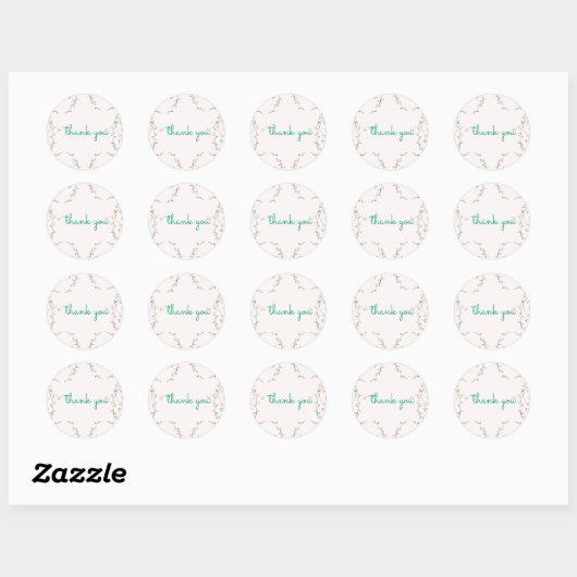 Beautiful Floral  Ronde Sticker (Vel)