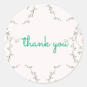 Beautiful Floral Ronde Sticker (Voorkant)