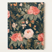 Beautiful Floral Rose Flowers Watercolor Painted Planner (Achterkant)