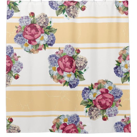 Beautiful floral seamless pattern with hydrangea p douchegordijn (Voorkant)