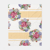 Beautiful floral seamless pattern with hydrangea p fleece deken (Voorkant)