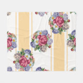 Beautiful floral seamless pattern with hydrangea p fleece deken (Voorkant (Horizontaal))