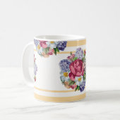 Beautiful floral seamless pattern with hydrangea p koffiemok (Voorkant links)