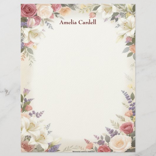 Beautiful Floral Sprays Stationery Paper Briefhoofd (Voorkant)