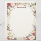 Beautiful Floral Sprays Stationery Paper Briefhoofd (Voorkant / Achterkant)