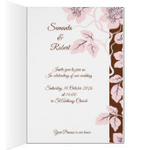 Beautiful floral wedding invitation (Binnen (Rechts))