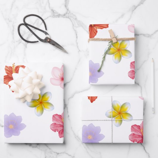 Beautiful Flower Gift Wrap Inpakpapier Vel (Voorkant)