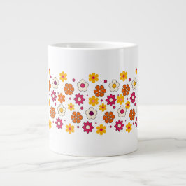 Beautiful flower pattern mug grote koffiekop