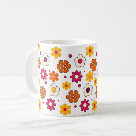 Beautiful flower pattern mug koffiemok