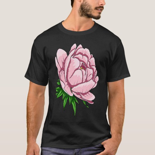 Beautiful Flower Peony Floral Pink Peonies T-shirt (Voorkant)