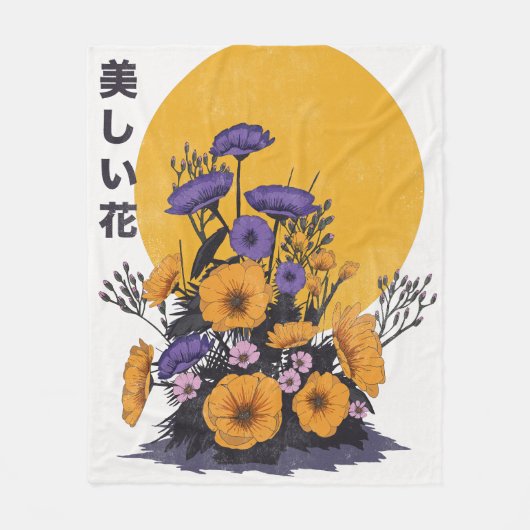 beautiful Flowers Fleece Deken (Voorkant)