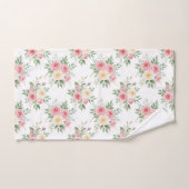 Beautiful Flowers in Pastel Color on White Bad Handdoek (Handdoek)