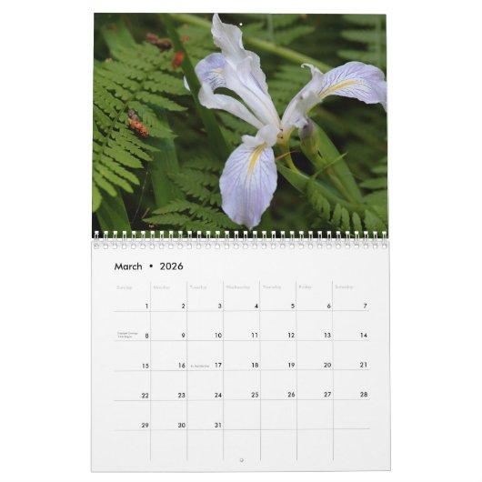 Beautiful Flowers Kalender (Mar 2026)