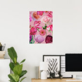 Beautiful flowers poster (Thuiskantoor)