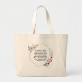 Beautiful Flowers Psalm 91 Large Tote Bag (Voorkant)