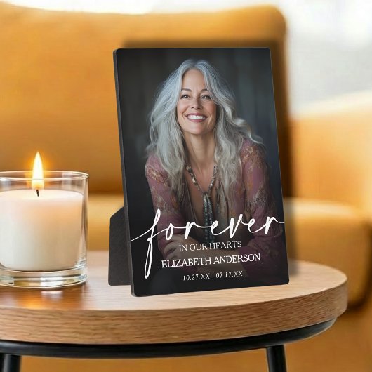 Beautiful Forever in our Hearts Photo Memorial Fotoplaat
