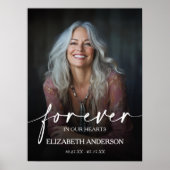 Beautiful Forever in our Hearts Photo Memorial Poster (Voorkant)