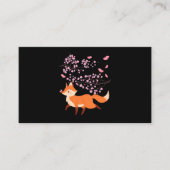 Beautiful Fox Cherry Blossom Japan Visitekaartje (Voorkant)