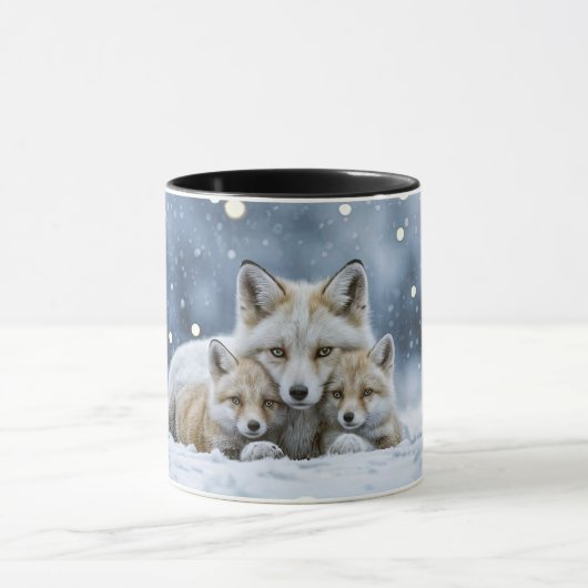 Beautiful Foxes in Snow Coffee Cup or Mug Mok (Midden)