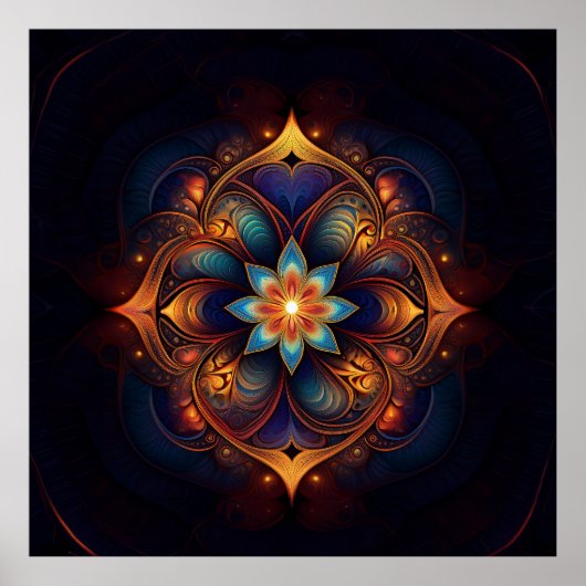Beautiful Fractal Lily Poster (Voorkant)