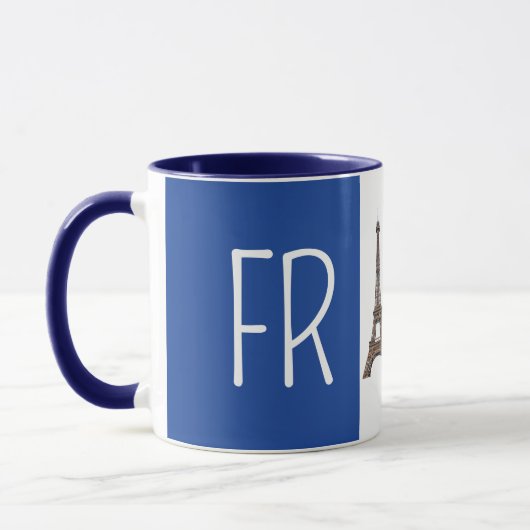 Beautiful France Flag Mug version Eiffel Tower Mok (Links)